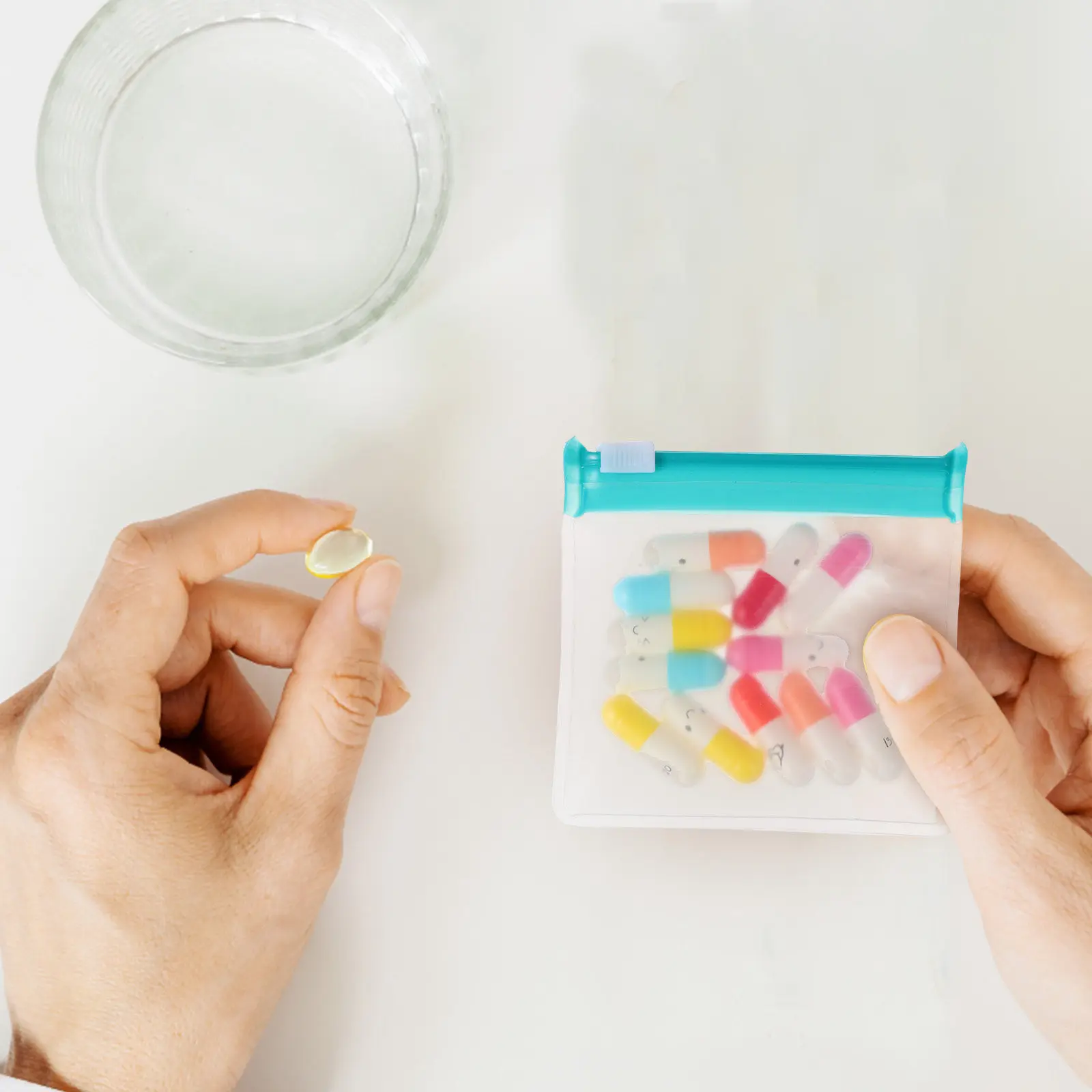 30Pcs Matte Finish Pill Pouches Travel Medicine Organizer Small Compact Pill Bags Eva Material Reusable Secure Closure Easy