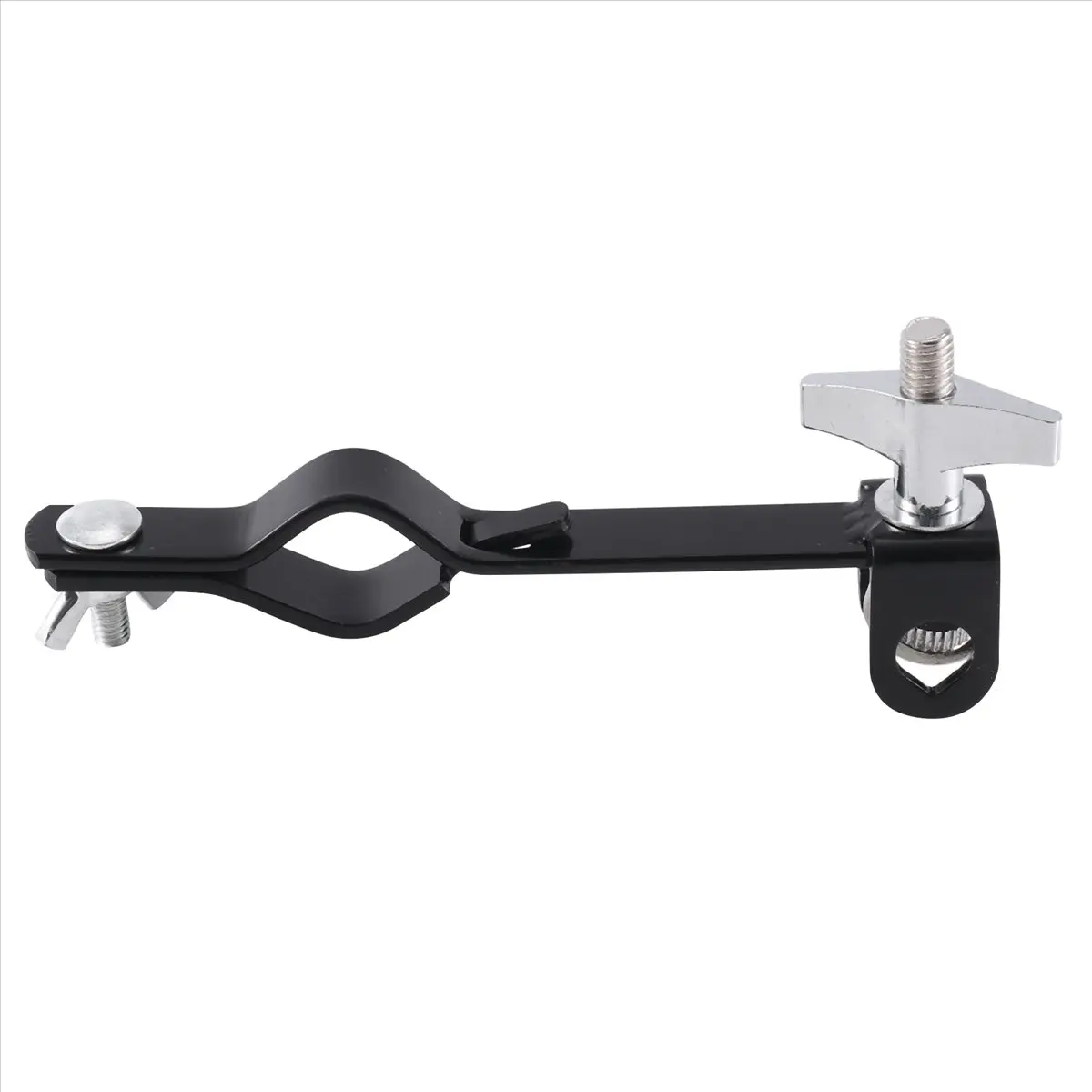 A50U Cowbell Holder Clamp Drum Set Mounting Bracket for Jam Blocks Tambourine Cymbal Black