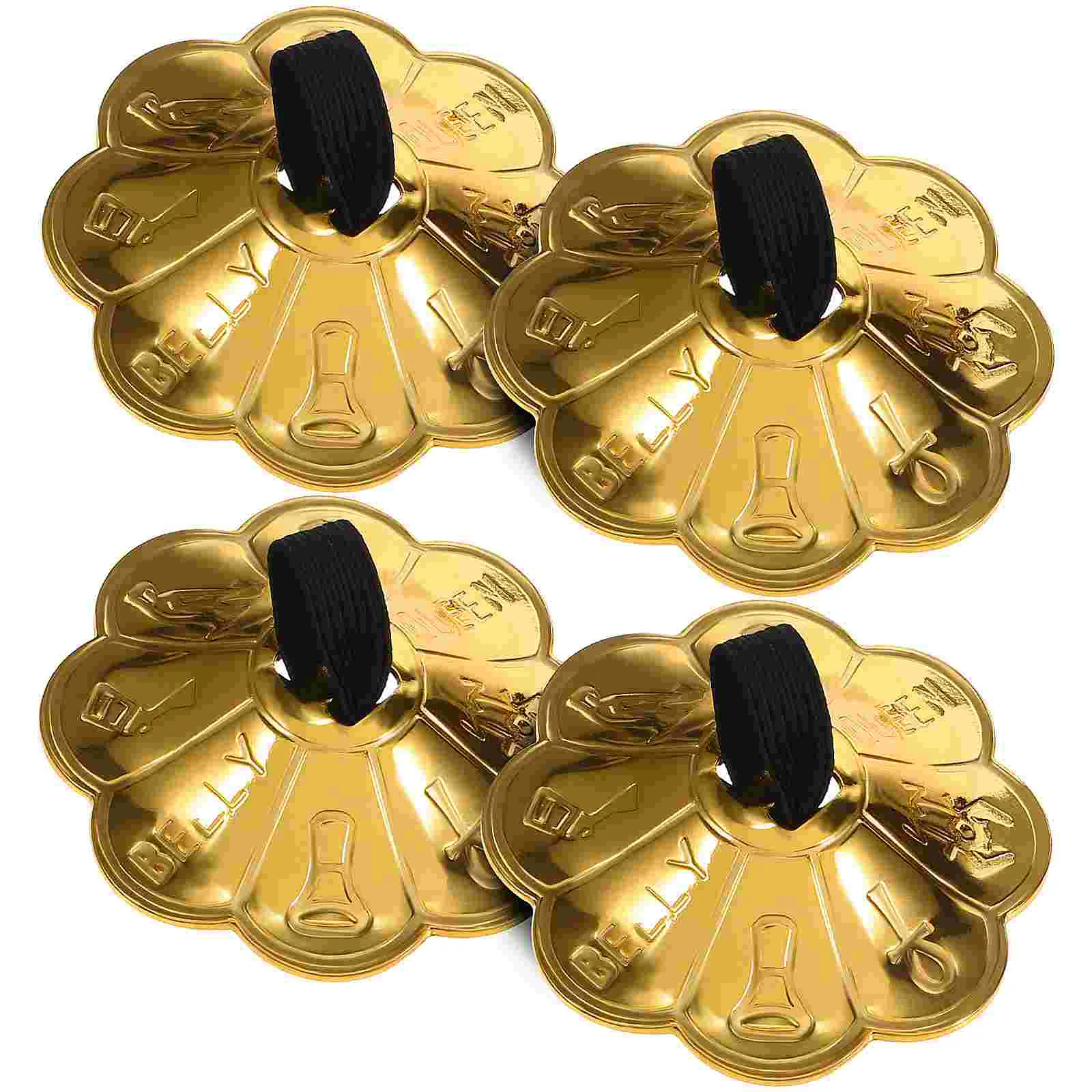 2 Pairs 1 of Plum Copper Finger Pulls Cymbal Music Instrument Musical Hand Cymbals Dancing Mini