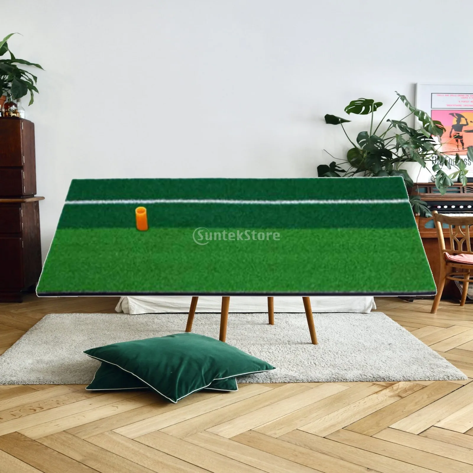 Golf Hitting Mat Simulation Turf Putting Green Rug Anti Slip Bottom Practice Mat