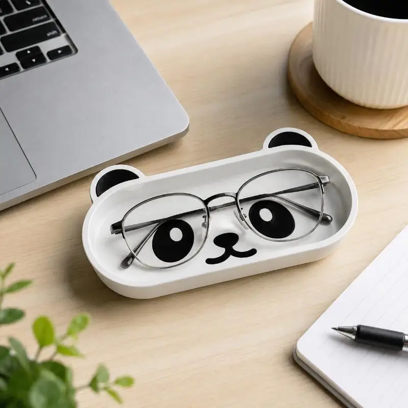 Niedlicher Panda-Katzen-Brillenständer | Kreativer Halter und Dekor für Brillenträger, leicht zu reinigendes Schreibtisch-Accessoire – Detail 5