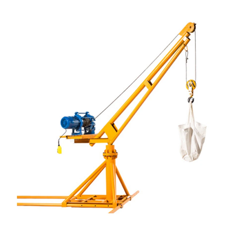 500kg Mini Crane Lifting 200kg Small Portable Crane with 220v Hoist