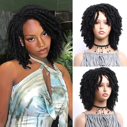 Synthetic Wigs For Black Women Faux locs Afro African Hairstyle Braided Wigs Crochet Twist Fiber Hair