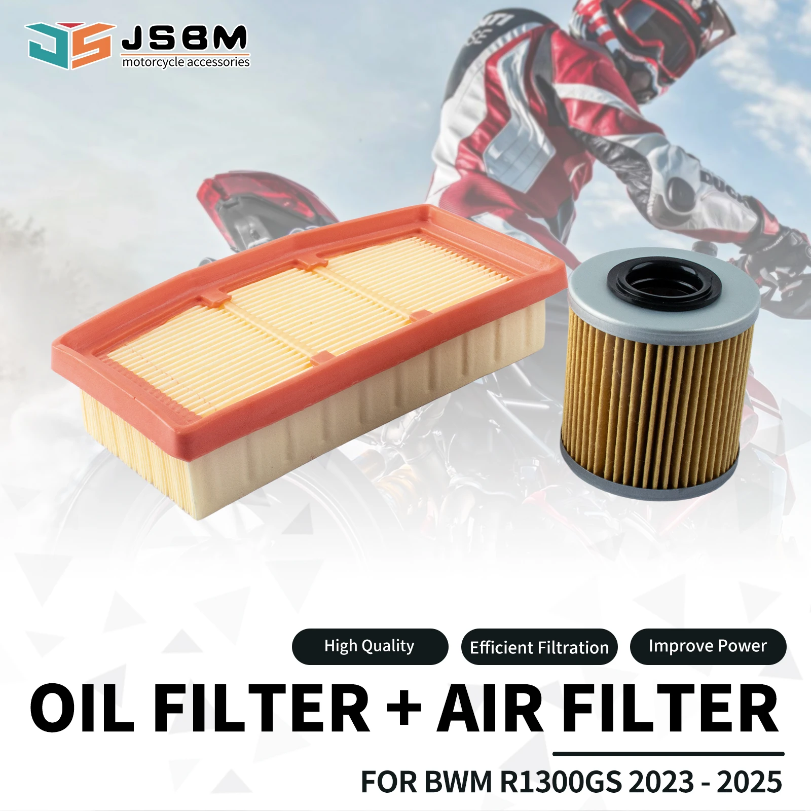 

JSBM Motorcycle Accessories Air Filter Oil Filters For BMW R1300GS ADV R1300RT R1300 GS Adventure 2023 - 2025 13 72 5 A72 844