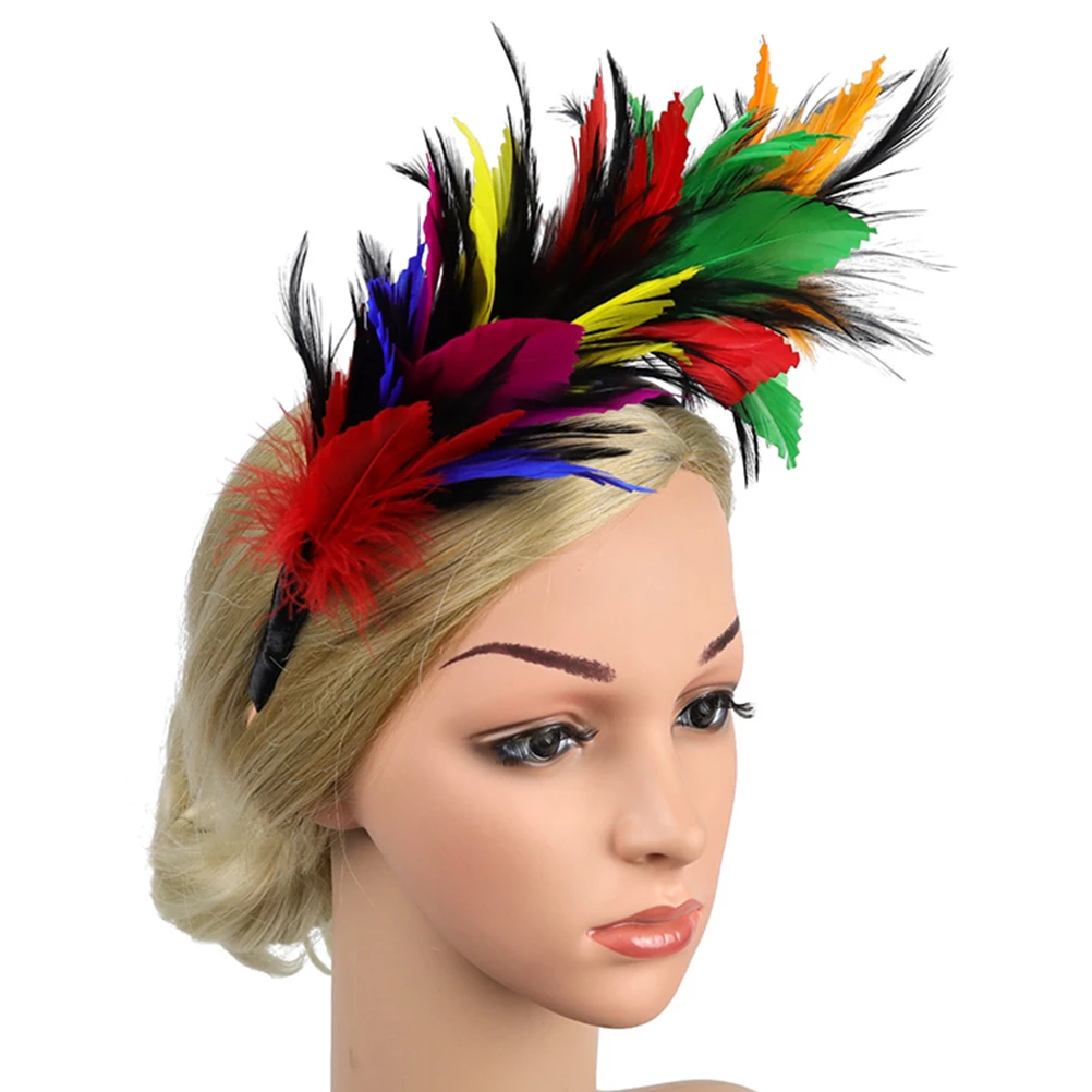

1 шт., красочная повязка на голову для волос, элегантный праздничный аксессуар для волос, декоративный шикарный головной убор для женщин и девочек
