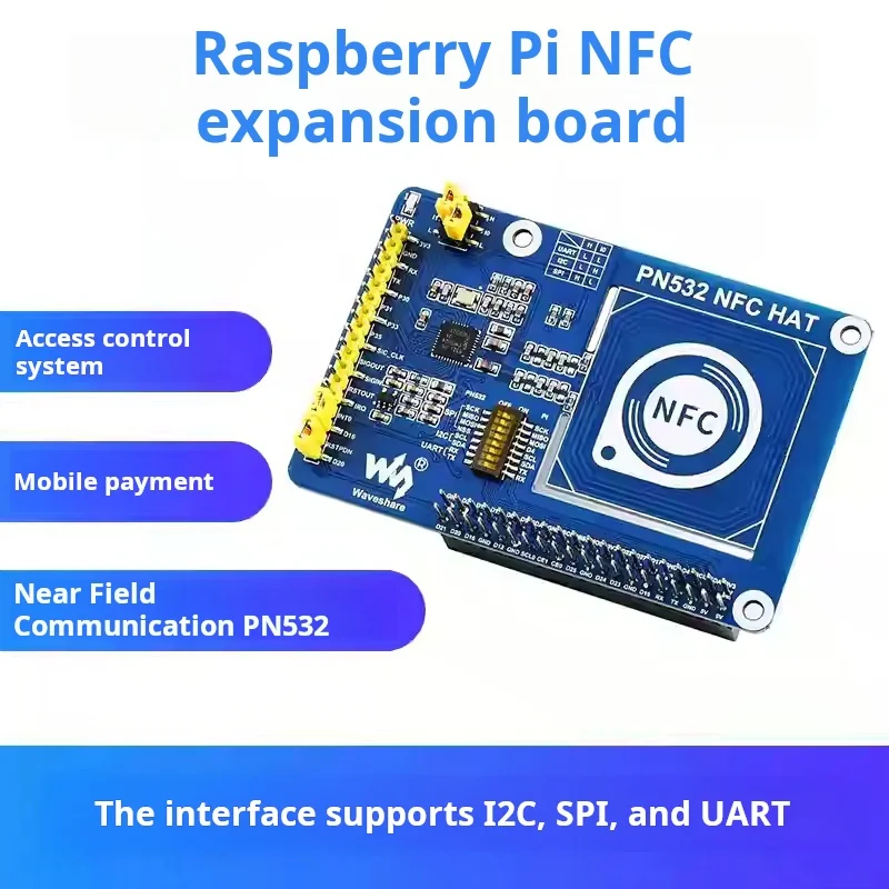 waveshare-raspberry-pi-nfc-拡張ボード-pn532-モジュール-近距離無線通信-uart-spi-i2c-インターフェースをサポート