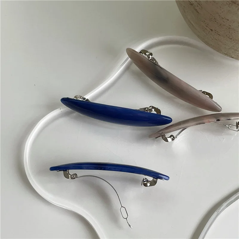 INS wind texture acetic acid texture acrylic one-word clip spring clip temperament simple willow hairpin side clip Korean