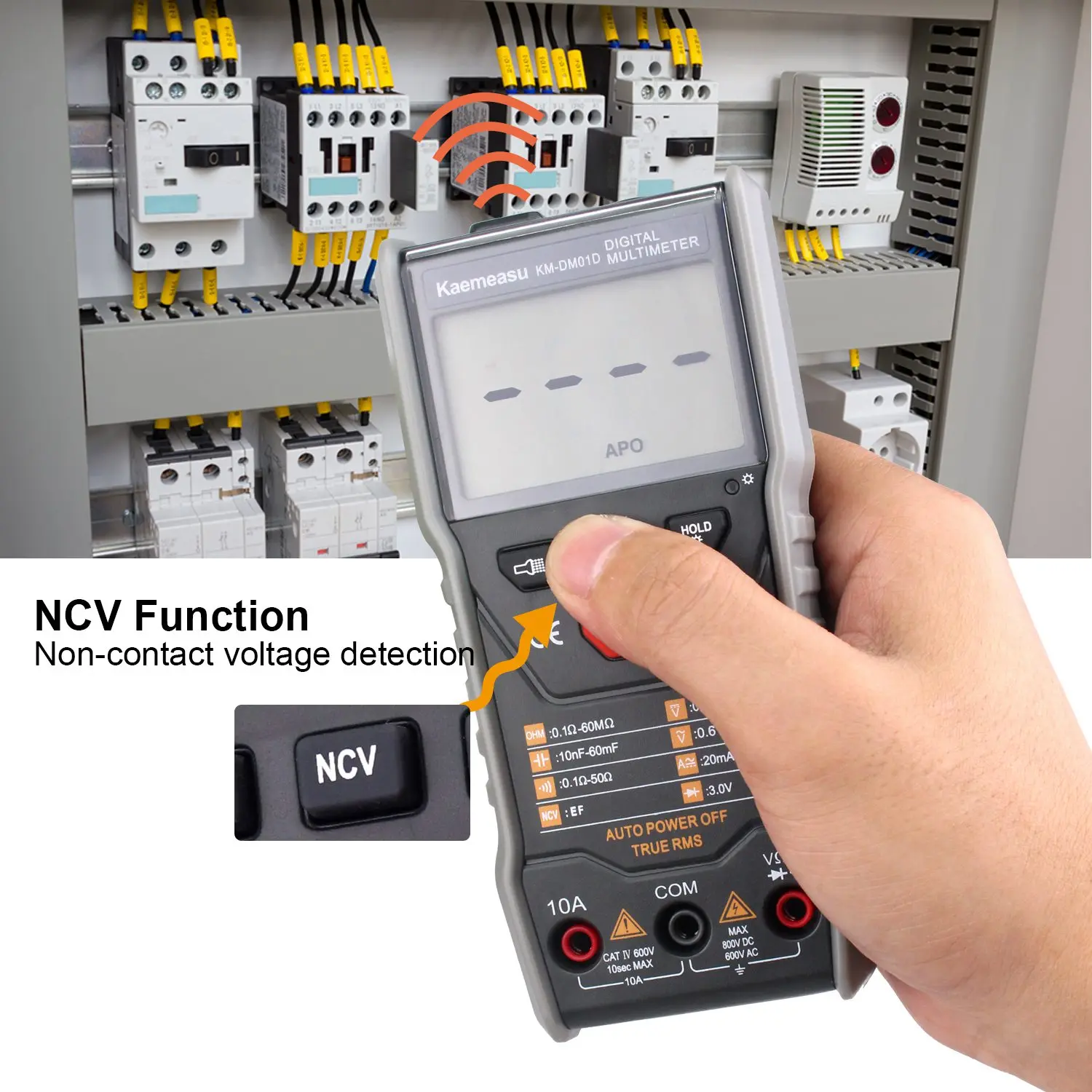 a1775z~-km-dm01d-スマートデジタルマルチメーター、耐焼損性、真の実効値-ncv測定機能付き6000カウントユニバーサルメーター