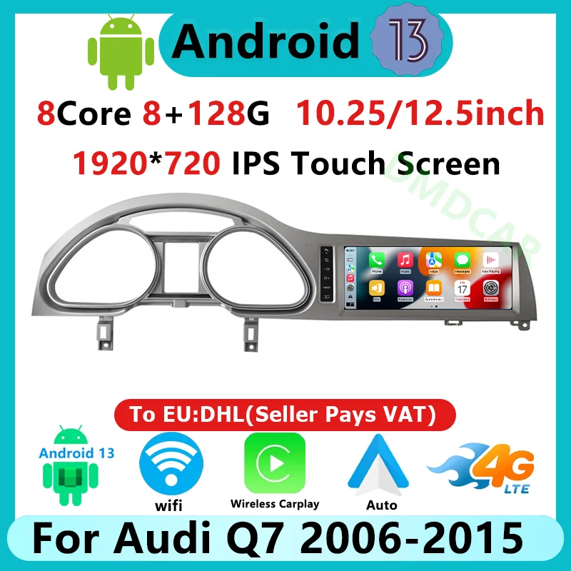 

Factory Price 10.25" 8 Core Android 13 Car Radio Multimedia Player GPS Navigation for Audi Q7 2006-2015 Stereo Video CarPlay