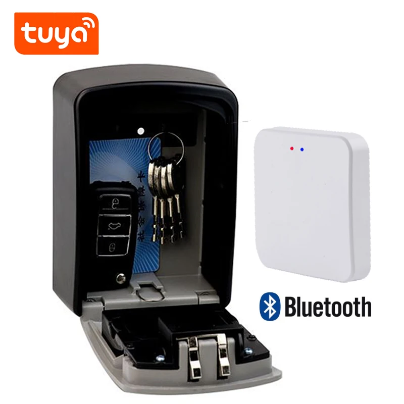 صندوق مفاتيح ذكي يفتح عن بعد ، رمز بصمة بلوتوث ، كلمة مرور آمنة ، إيداع ، قفل سبيكة الزنك ، صندوق تخزين ، يحفظ المفاتيح