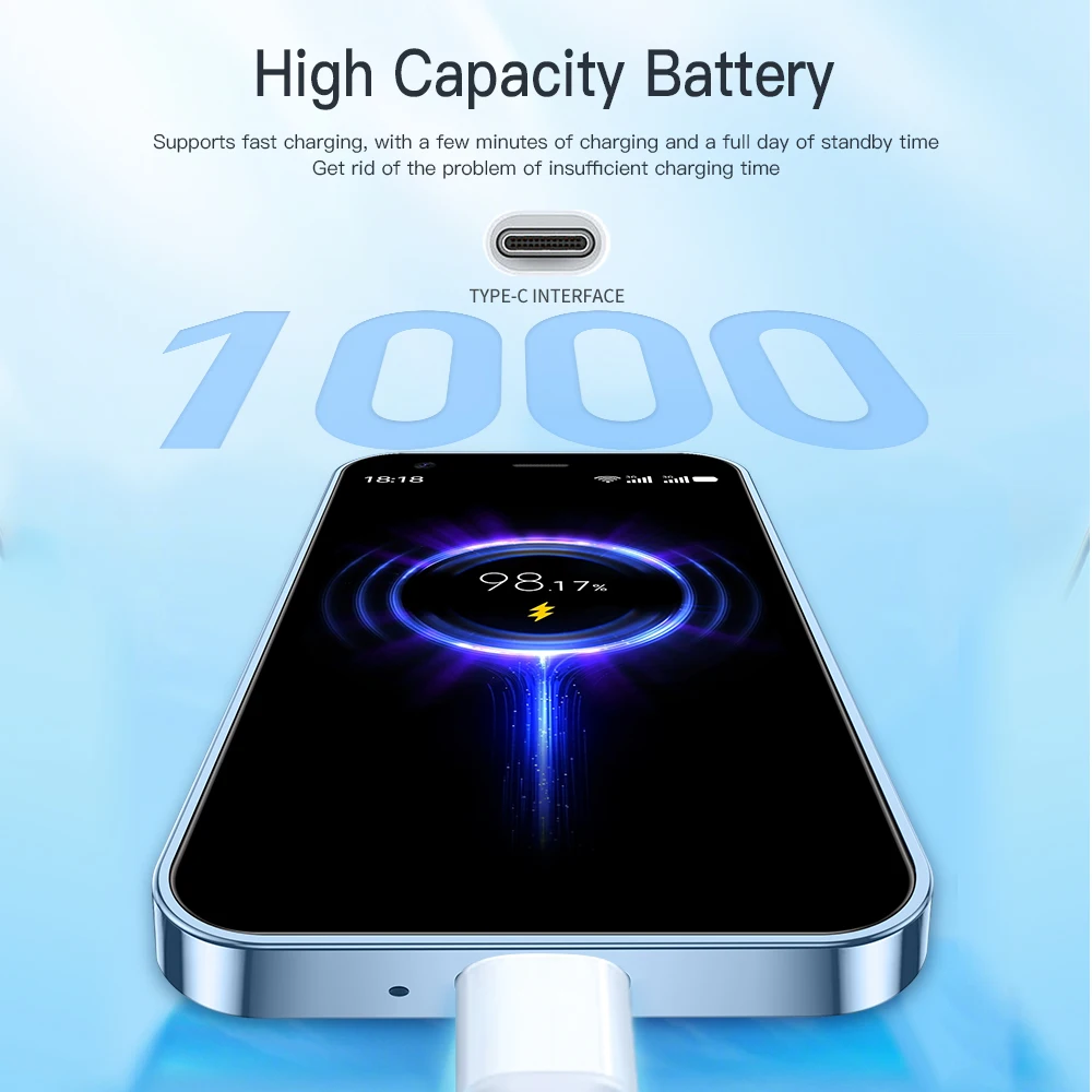 سيرفو 15SE هاتف ذكي صغير الجيب ثنائي الشريحة 3.0 بوصة شاشة واي فاي نظام تحديد المواقع أندرويد 1000mAh MP3 هاتف محمول صغير محمول Type-C