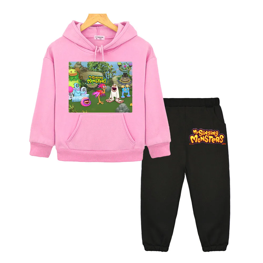 My Singing Monsters Hooded Sets sweatshirt Anime hoodie boy girl clothes Fleece pullover Casual Autumn Jackets Children clothing