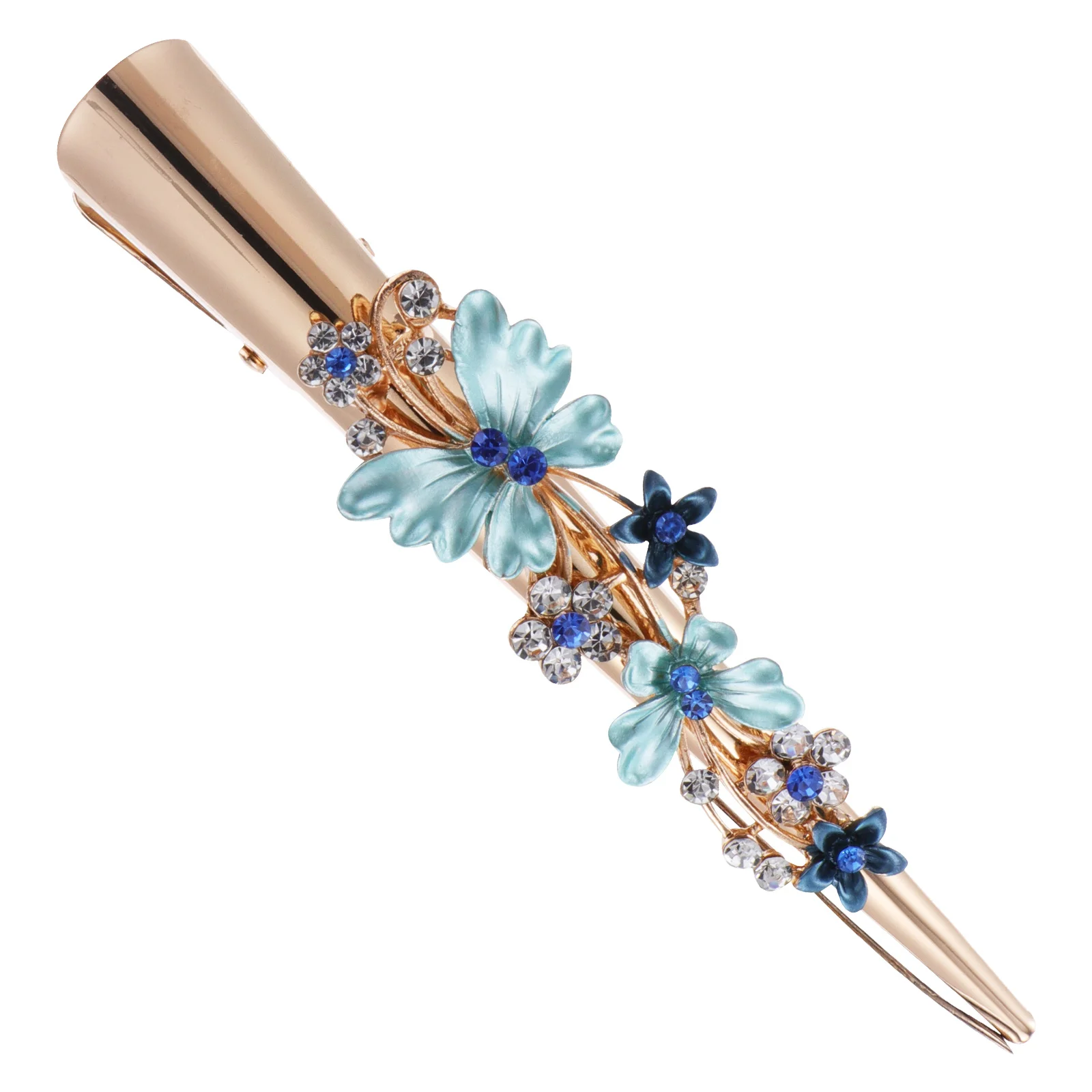 

Large Alloy Metal Flower Duckbill Hair Clip Vintage Style Female Hair Accessory for Party Travel Daily Flower Duckbill Clip