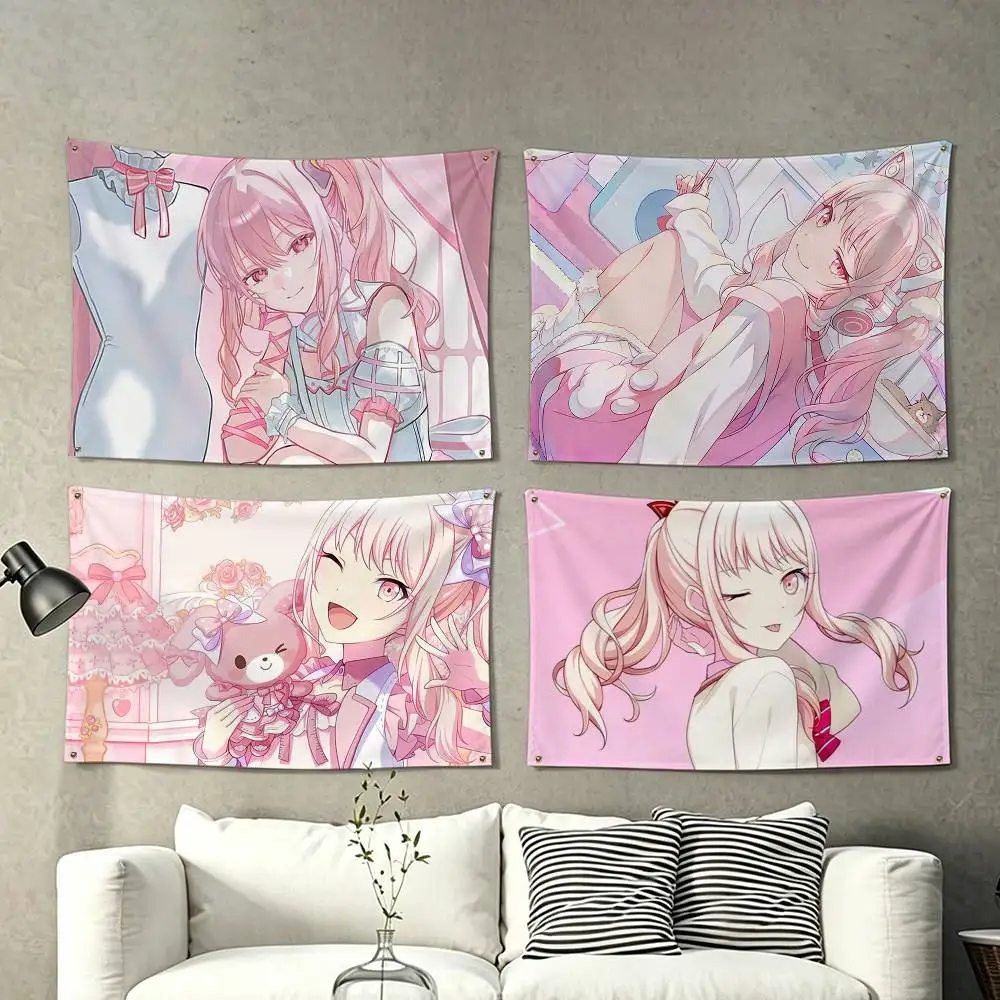 Project S-SEKAI Mizuki Akiyama  Flags Wall Hanging Tapestry Outdoor Garage Room Decorative flag Background Blanket