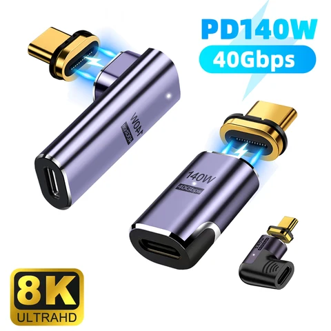 USB-C Магнитный адаптер 140W, 40 Гбит/с, поддержка 8K@60Hz — изображение товара