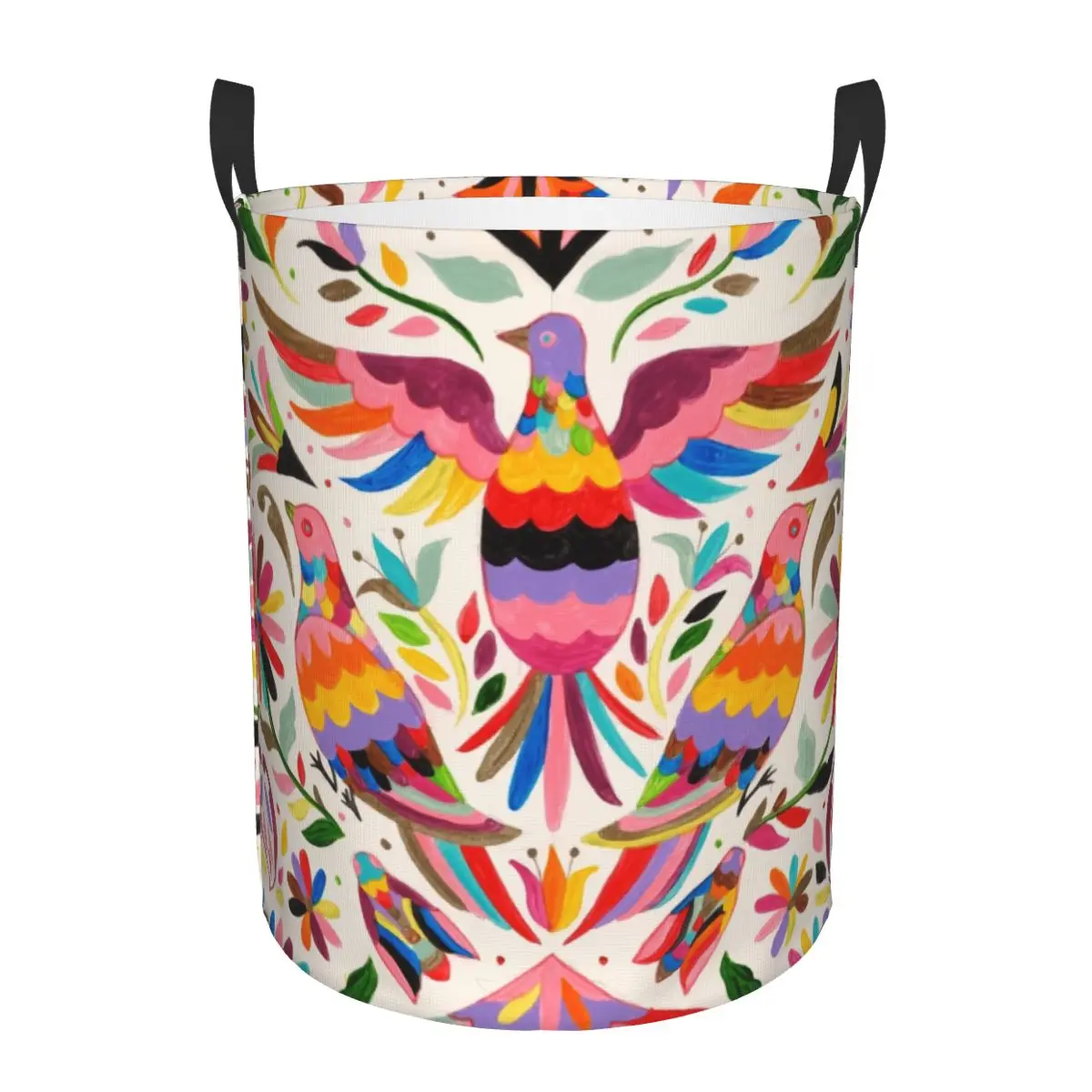 

Большая корзина для белья с мексиканскими птицами Otomi, корзина для хранения цветов, Мексиканский органайзер для детской игрушки