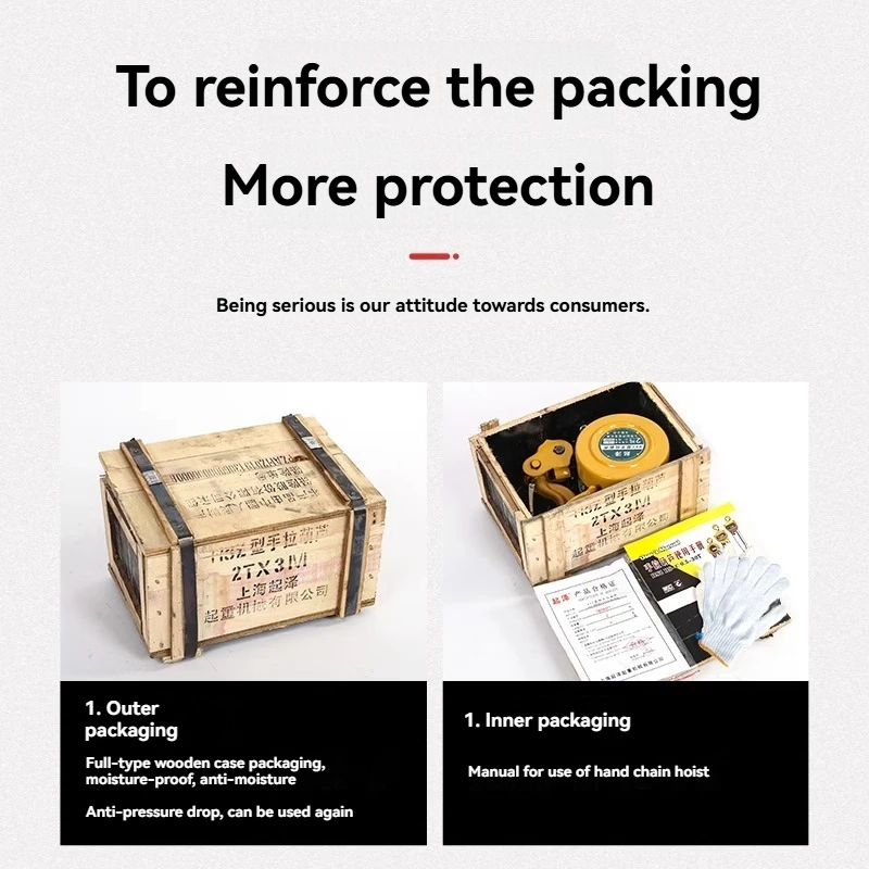 Hand Lifting Crane Pulled Hoist, 2-ton, 1-ton Circular Hoist, Lifting Chain, Reverse Chain Hoist