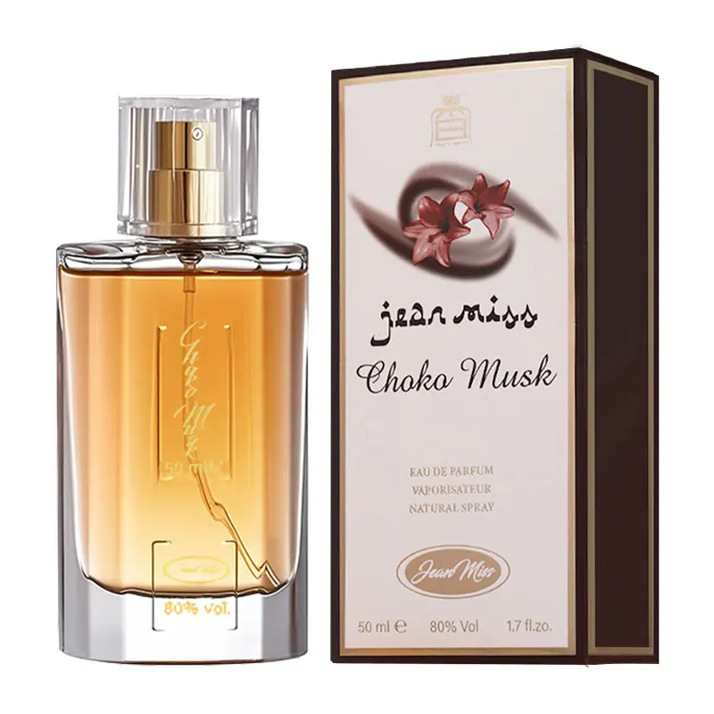 50 مل عطر نسائي فاخر عطر الشوكولاتة والمسك مع الورد والفانيليا ملاحظات عطر عربي دبي كولونيا