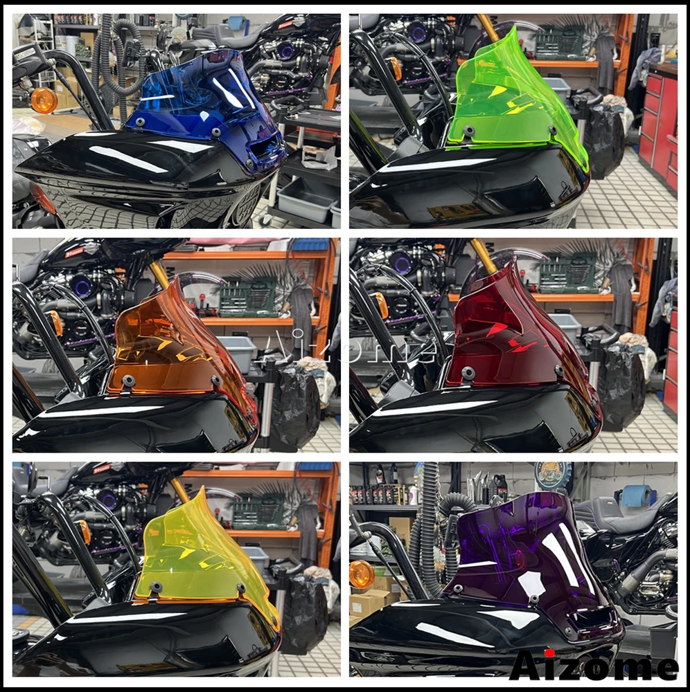 6.5/8.5" Upgrade Windshield Hard Coat Wind Deflector For Harley Softail FXLRST 117 FXRST El Diablo 22-24 ST FXLRST 117 2022-2026