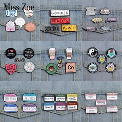 Fun Quotes Set Enamel Pins Custom Doing My Best Brooches Lapel Badges Antisocial Introverts Punk Goth Jewelry Gift for Friends