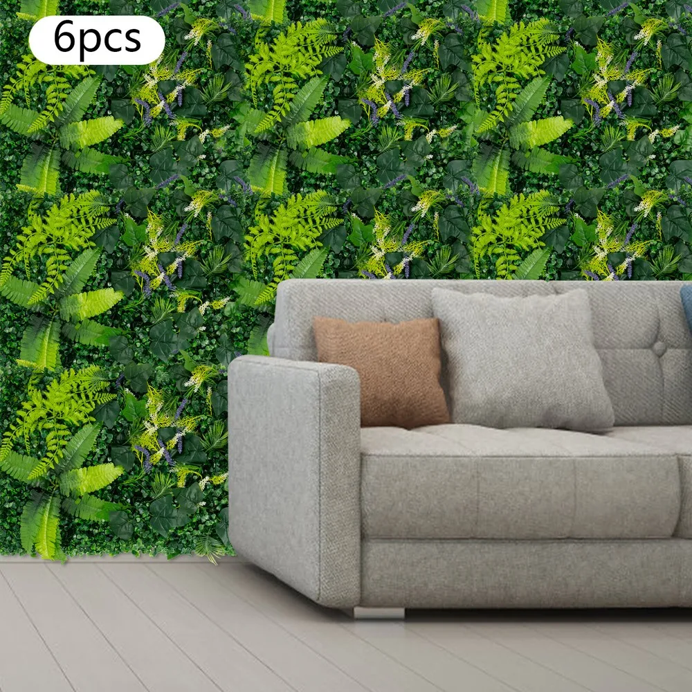 

6PCS Greenery Walls Artificial Greenery Wall Artificial Grass Backdrop Wall