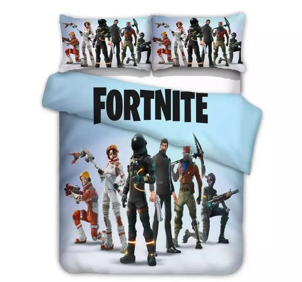 Disney printed F-fortnite Bedding Sets,exquisite Anime bed supplies set duvet cover bed comforter set bedding set