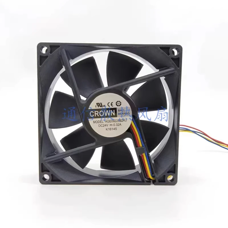

HJY 1 piece CROWN AGE09225B24U DC24V 0.32A 4-wire cooling fan 9cm 9025
