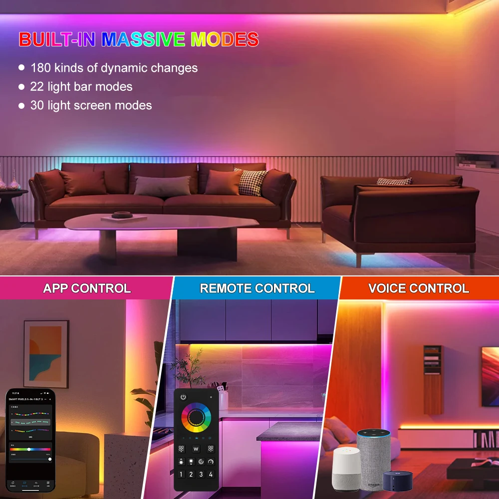 TY-X7 Aipin 5-IN-1 1024 IC LED Musik Spektrum Kontrol Wifi Pixel Addressable RGB Pixel Strip Digital Light Screen SPI Controller