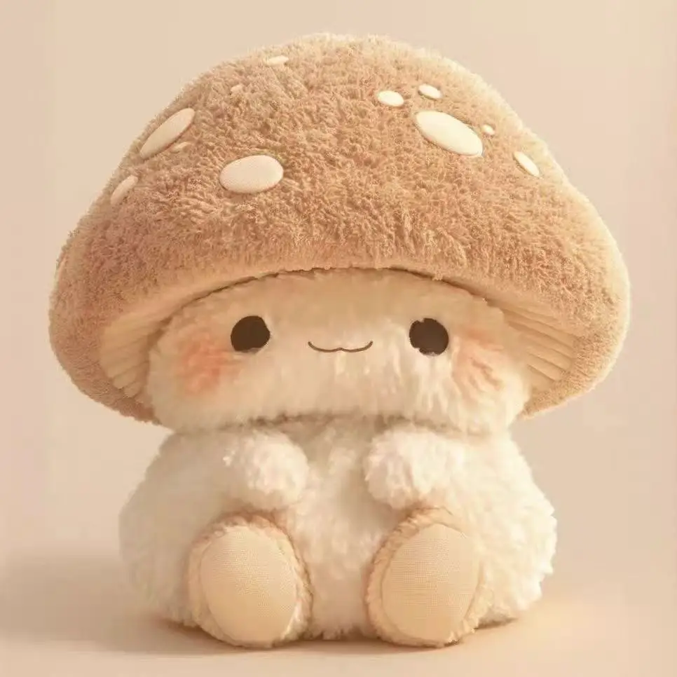Mushroom Man Plush Toy Shiitake Mushroom Doll Doll Cartoon Game Theme Toy Home Pillow Decoration for Children Birthday Gifts
