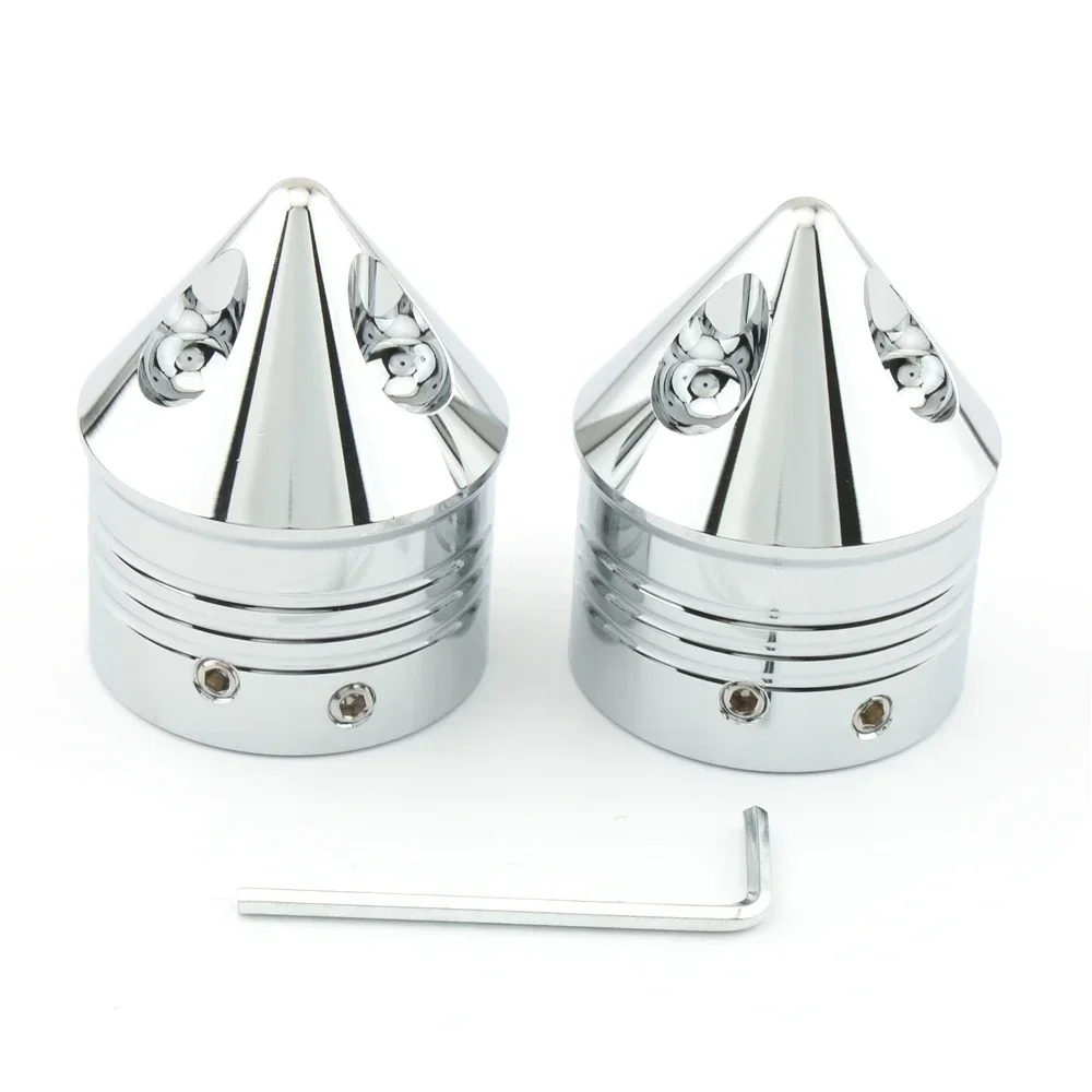 Motorcycle Front Axle Nut Covers Caps For Harley Sportster Iron 883 1200 Touring Street Glides Road Kings Glides VRSC Softail
