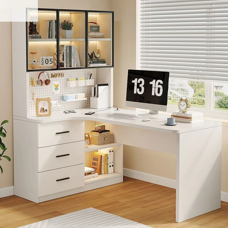 

Modern minimalist desk complete study bedroom floor-to-ceiling bookshelf locker bookshelf bookshelf integrated desk