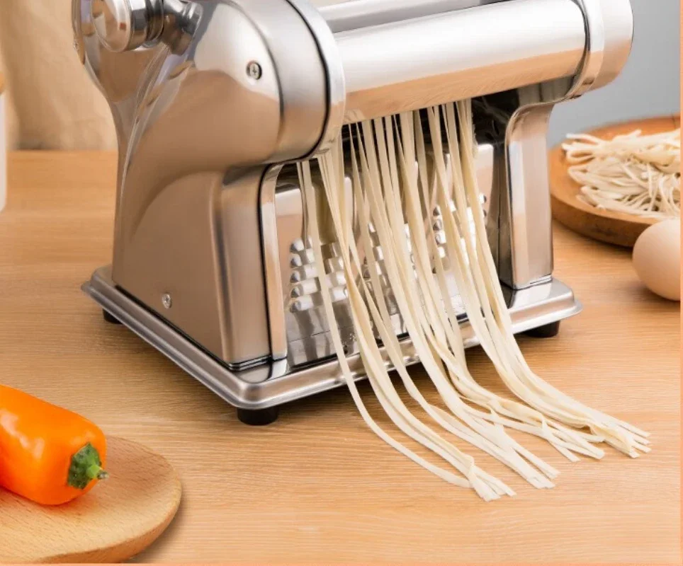 220V Small Household Noodle Machine Fully Automatic Stainless Steel Noodle Press Dumpling Skin Making Machine