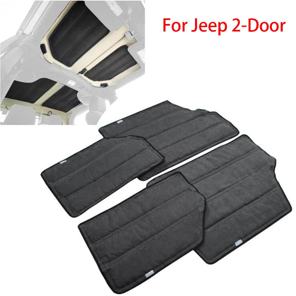 Hardtop Sound Deadener Heat Insulation Shield Mat Kit for 12-17 Jeep Wrangler Jk JKU Sahara Sport Rubicon X & Unlimited 2 Door 