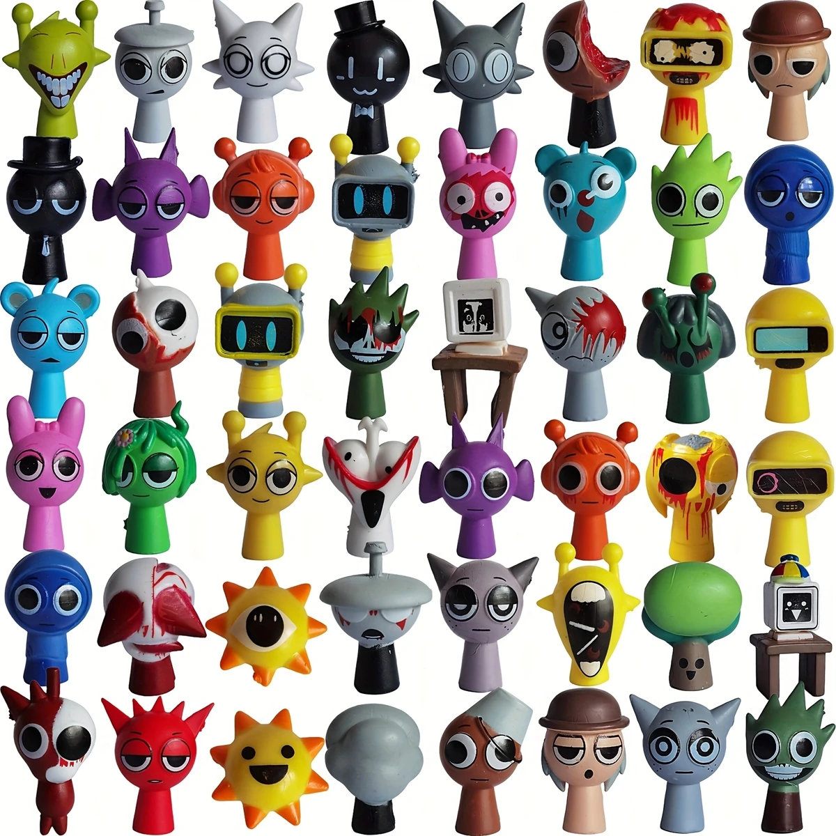 

Sprunki Action Figures Mystery Box, Sprunki Mystery Box,Office Room Figurine Decor for Adult (Colorful-48Pcs)