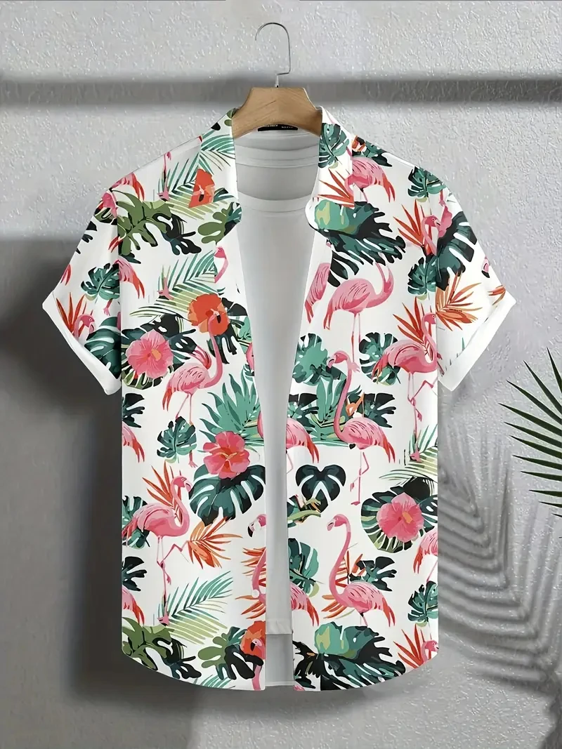 

Cartoon Animal Graphic 3d Print Men's Shirts Fashion Hawaiian Shirt Short Sleeve Capybara Pattern Beach Shirts Women Clothing