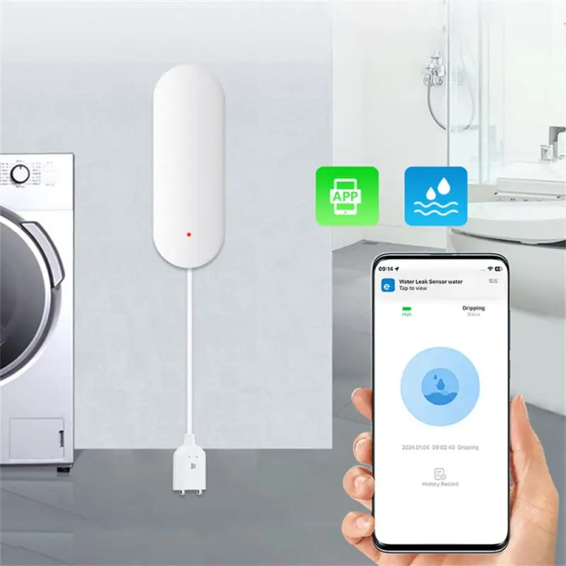 Ewelink Zigbee Smart Water Leak Detector Real Time Monitoring Flood Sensor Water Tank Overflow Detector For Alexa Remote Control