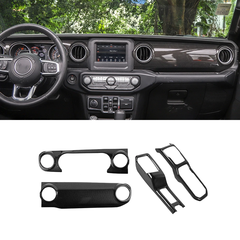 

Center Console 4WD Gears Panel Decorative Cover Decal Car Interior Accessories for Jeep Wrangler JL Gladiator JT 2018-2023