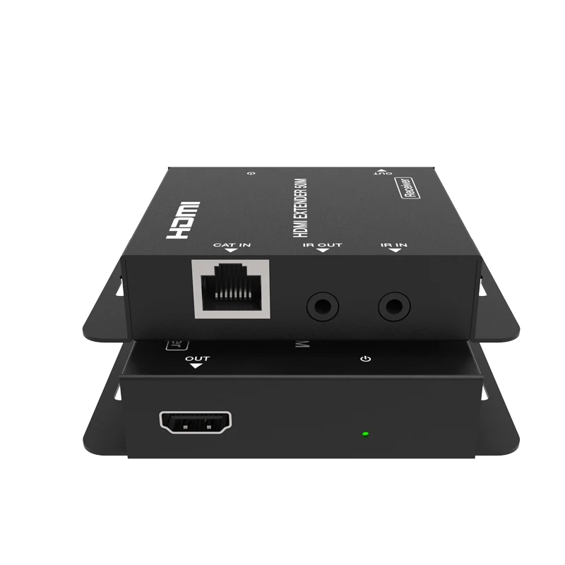 50 м HDMI удлинитель через одиночный CAT5e/6/7 передатчик-приемник 1080P 60 Гц UTP кабель POE мощность 164 фута эквалайзер переключатель EDID ИК-управление назад