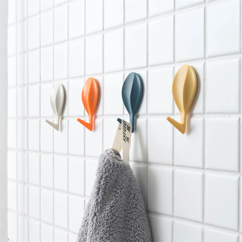 8pcs Hot Air Balloon Wall Hooks Clothes Towel Mask Hanger Self-adhesive Bathroom Kitchen Hook Keys Organizer Holder Home Decor