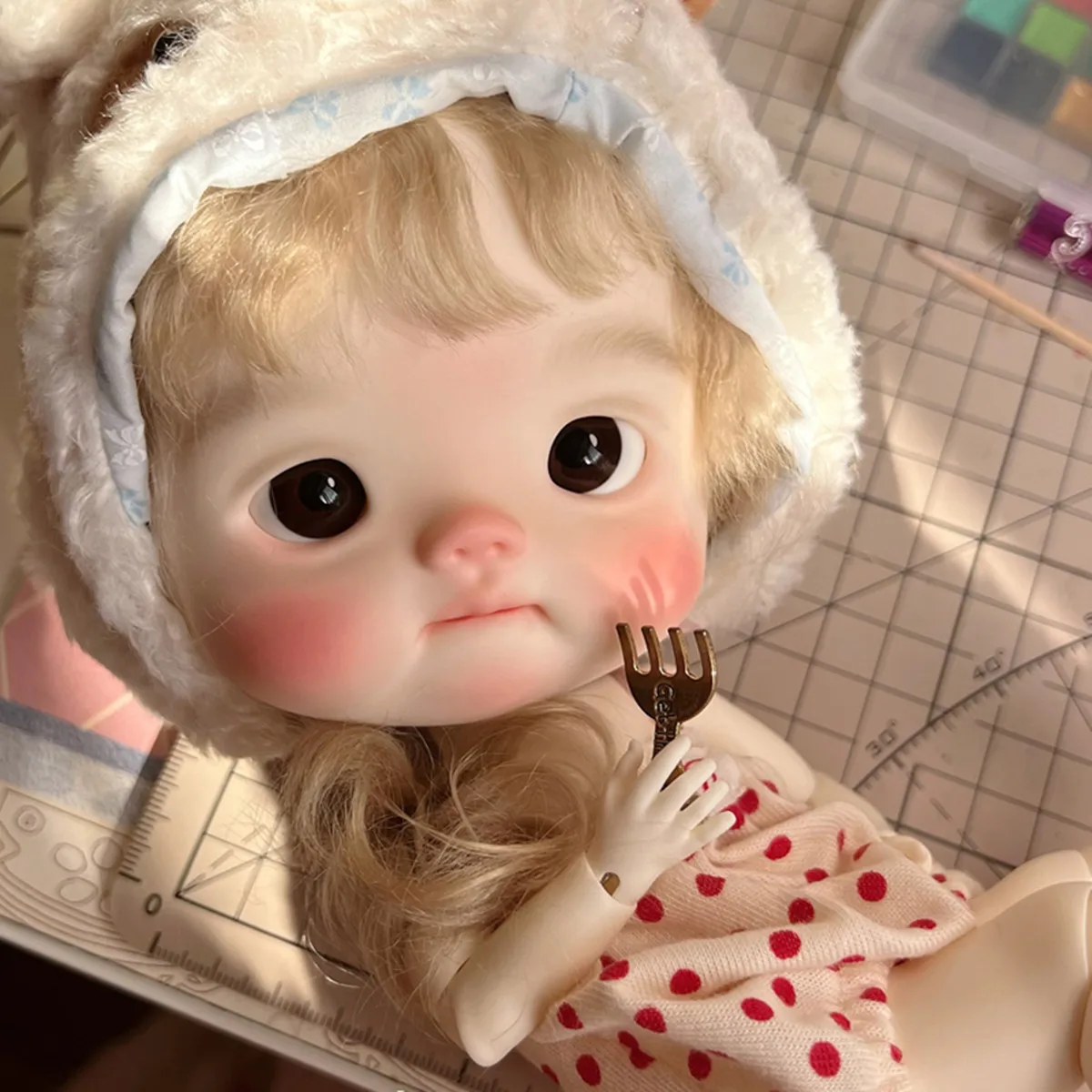 New In stock diandian 1/8 sd BJD Doll Big Head Resin Material nude No Makeup DIY Accessories Child Toys Girl Gift