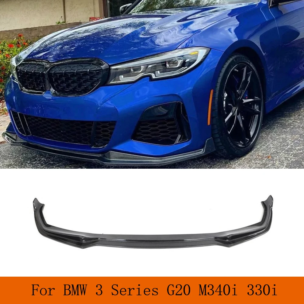 

Carbon Fiber Front Bumper Car Body Kits Lip Spoiler for BMW 3 Series G20 M340i330i M Sport 2019-2022 Front Lip Splitters Guard