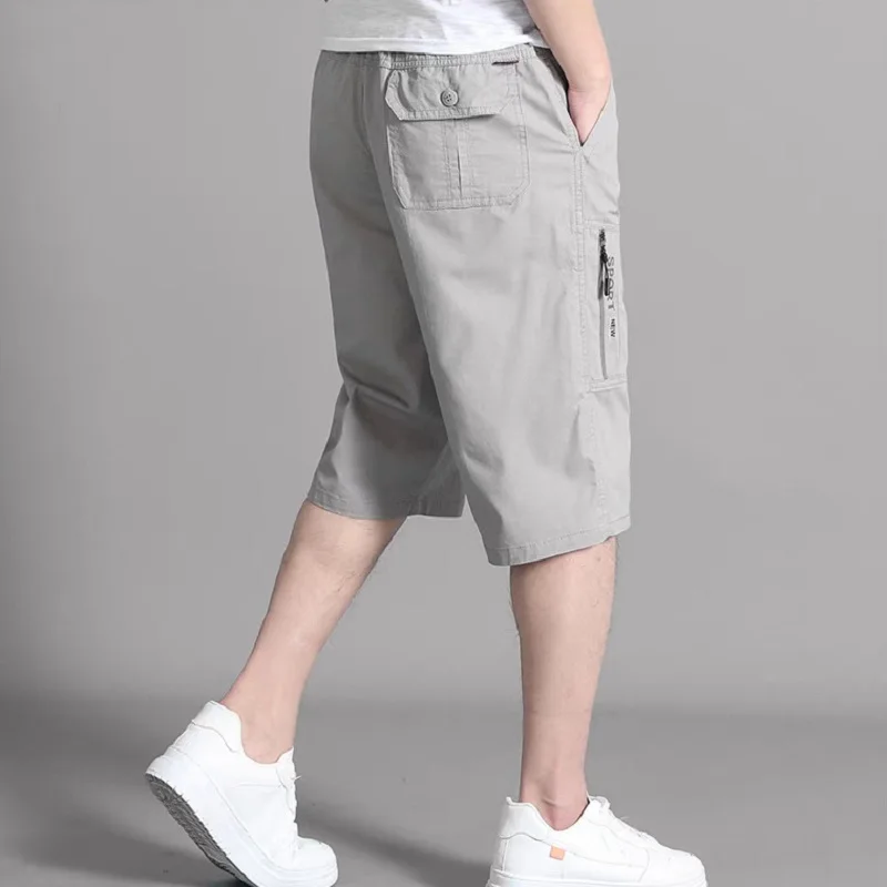 Pantalones cortos Harajuku para hombre, shorts informales a la moda, sencillos, holgados, medianos, finos, 7 puntos, jodhpurs