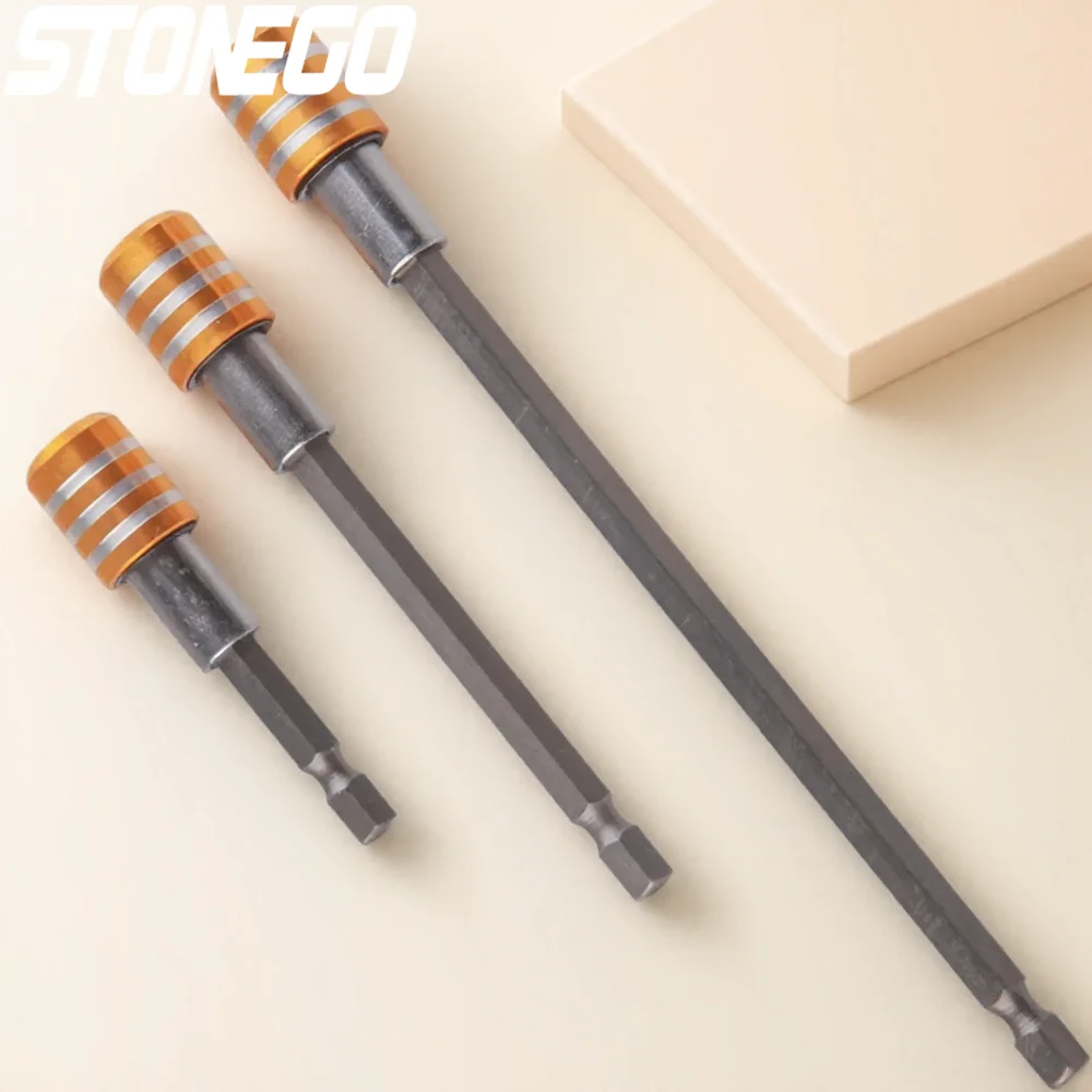 

Stainless Steel Sleeve Rod 60-100-150mm Yellow 3-Slot Extension Rod 1/4 Quick Change Accessory Tool