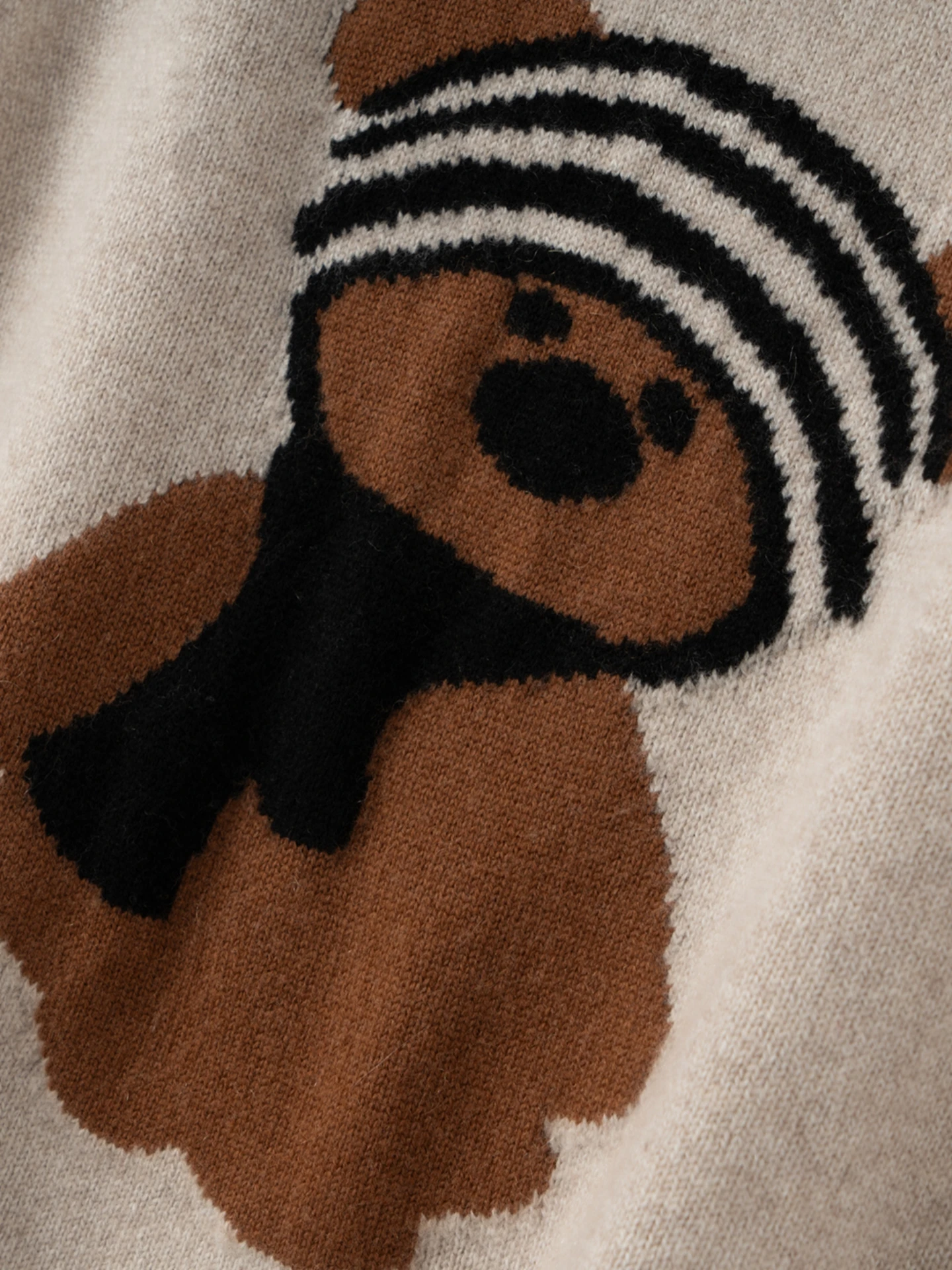 E Bear brodé rond Ne Svel Camere tricoté gilet ample femmes automne hiver Faion trajet Sle haut