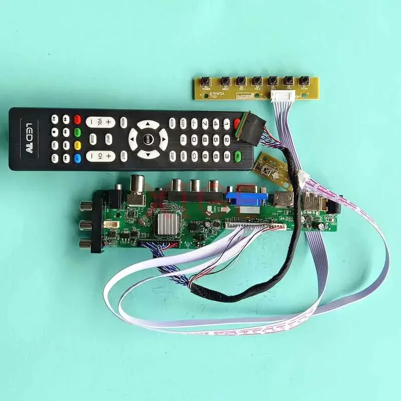 Kit DIY For B101AW02 V.0 B101AW02 V.3 AV/USB/DHMI/VGA DVB-C/T Laptop Matrix 1024x600 10.1