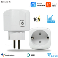 New WiFi EU Smart Socket Plug With Tuya App Outlet 16A Adapter Power Monitor Wireless Remote Control APP For Google Home Alexa