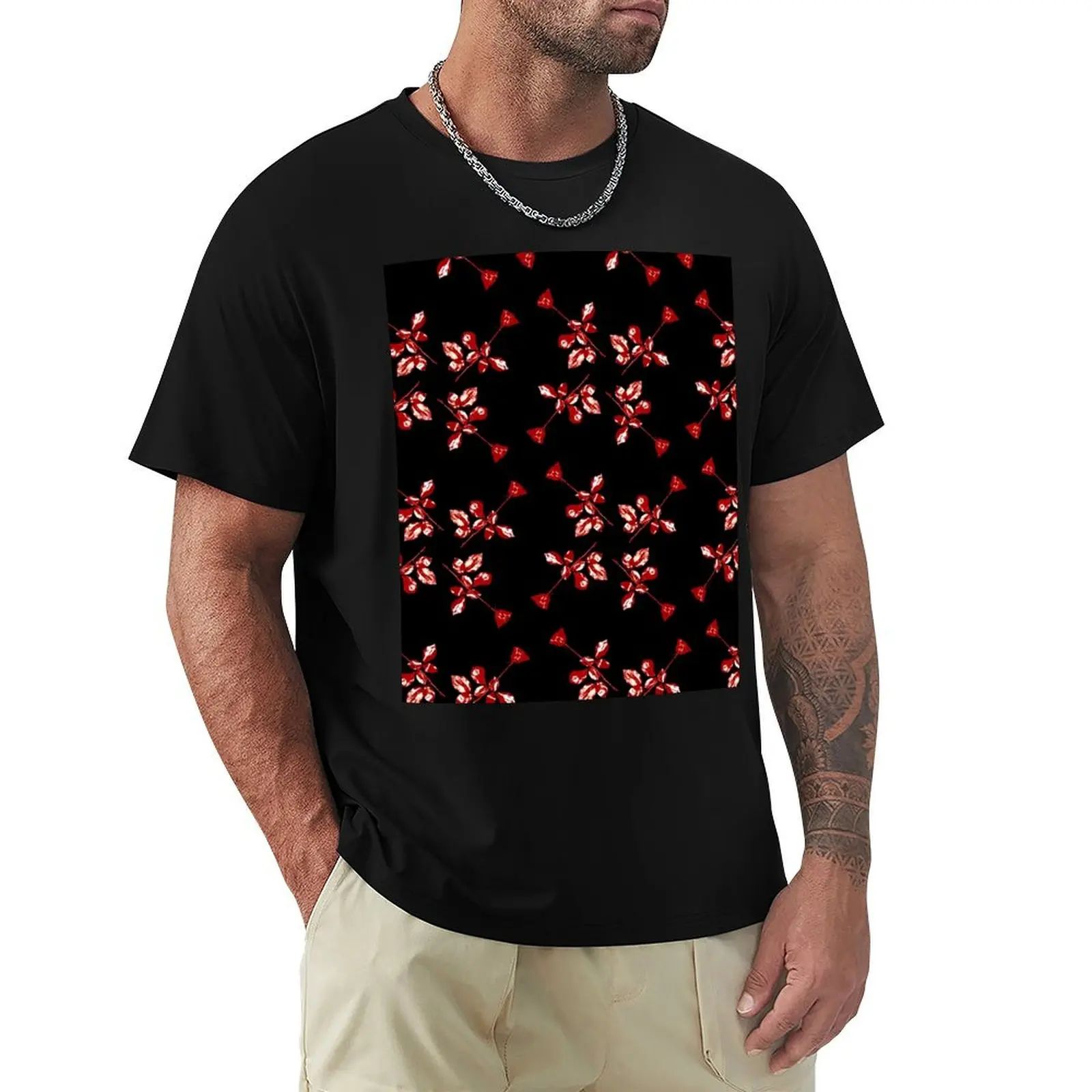 DM, Violator pattern T-Shirt Casual Basic Street Style T-Shirt