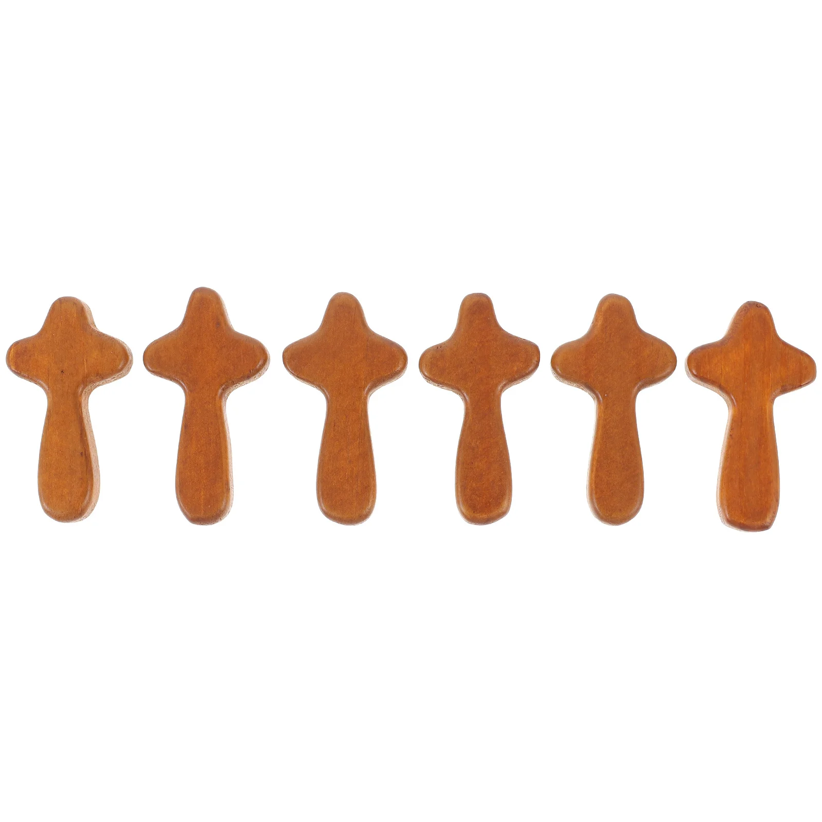 

6Pcs Mini Wooden Cross Decor - Small Cross Shape Adorn for Home Office Table Decoration, Christian Wooden Crosses Craft