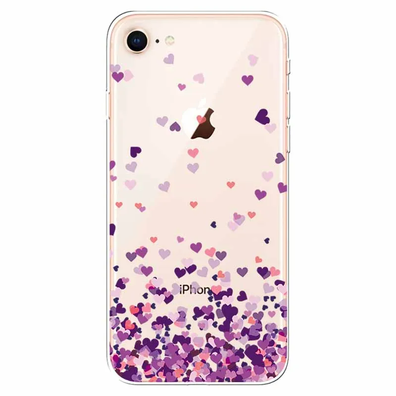 حافظة لهاتف آيفون SE 2020 2022 2016 5 5s حافظة شفافة من السيليكون الناعم مطبوعة لهاتف آيفون 5 5s غطاء شفاف آيفون SE 2022 كابا شفافة