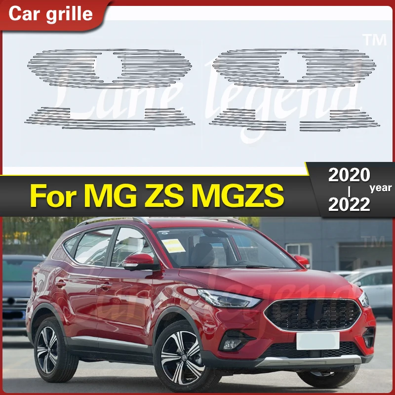 

For MG ZS MGZS 2020-2022 High-quality Stainless Steel Front Center Racing Mesh Bumper Grills Billet Grille Cover Racing Grills